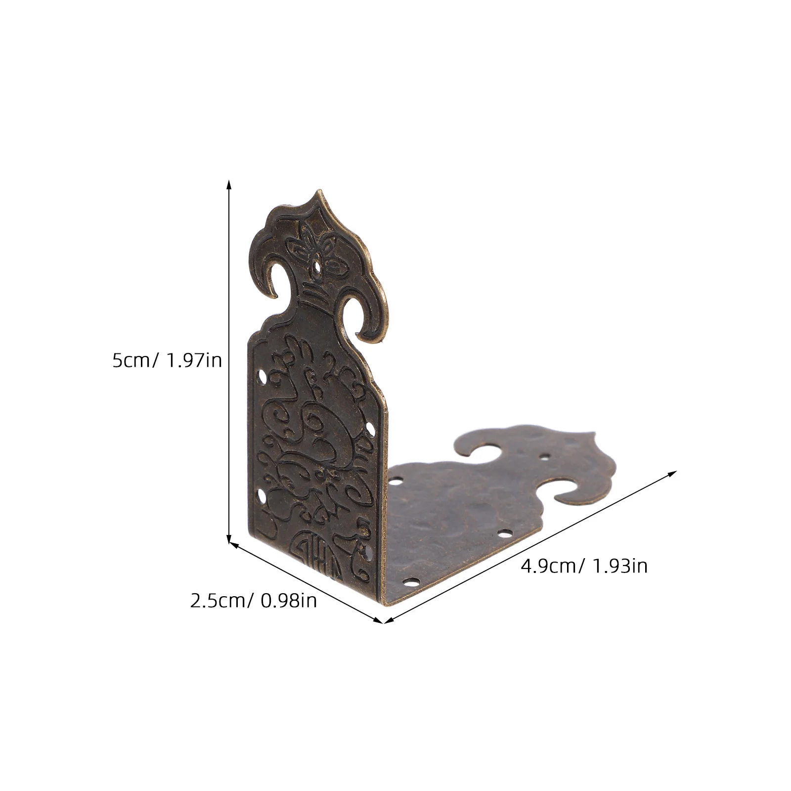 8 قطعة واقيات زوايا معدنية عتيقة واقيات حافة زخرفية نحاسية لصناديق المجوهرات صندوق خشبي حماية معززة