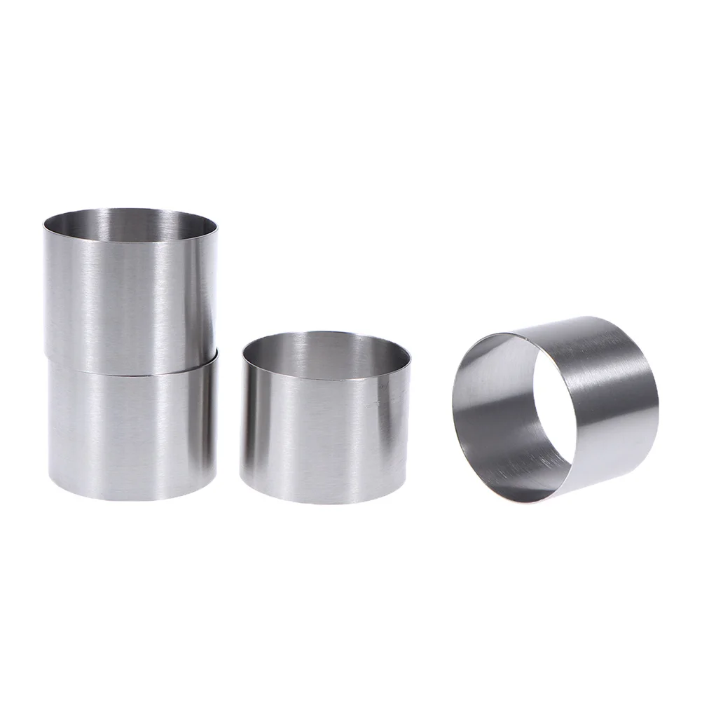 

4 Pcs Cake Mold Dessert Stainless Steel Miulds Chocolate Chiffon Mould High Quality Baking Moulds Pastry