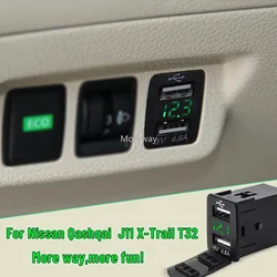 Quickly Charging Dual Ports Usb Charger for Nissan New Sylphy 2015 Teana L33 Altima Qashqai J11 Murano Serena C27 Interior Trim