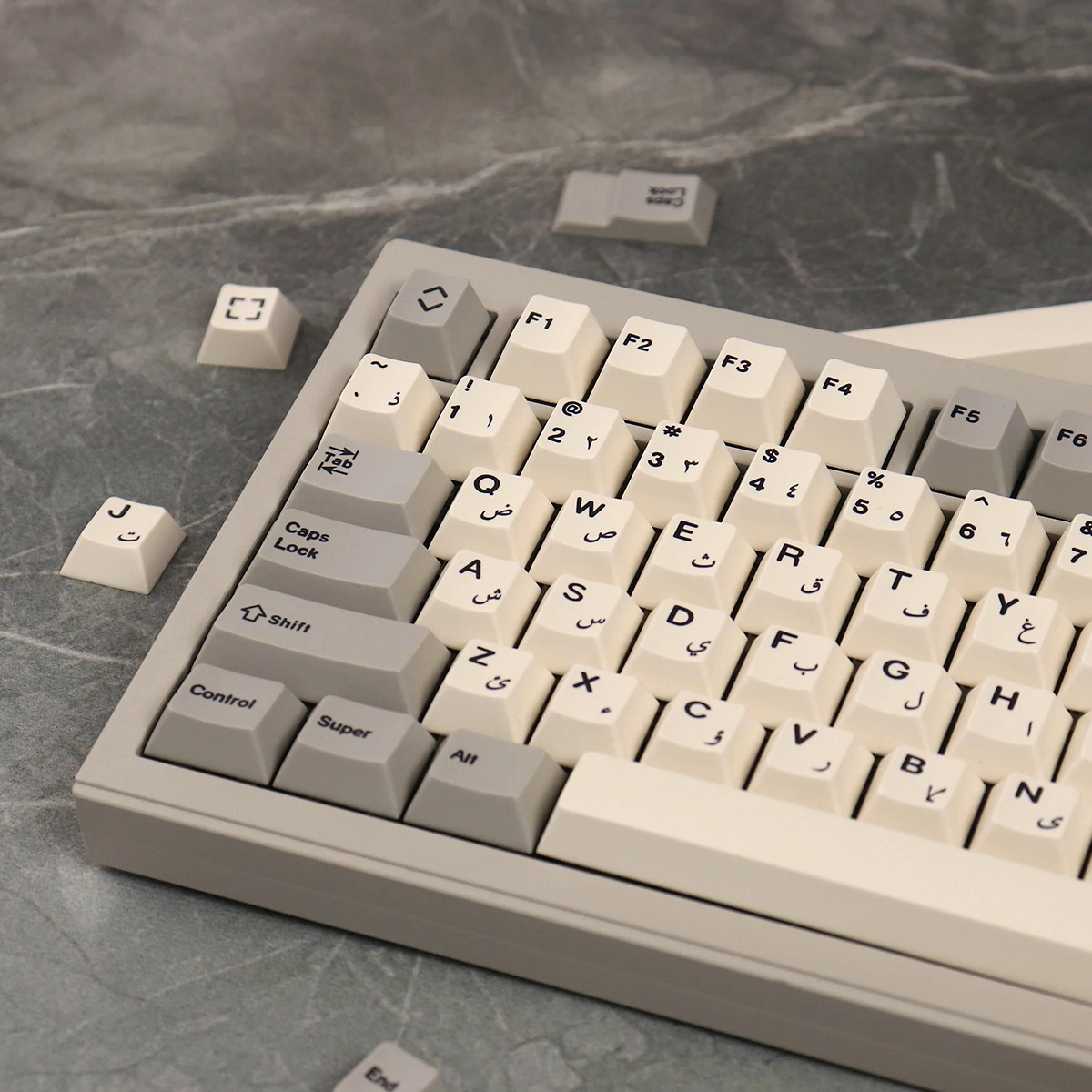 

Ретро сто легких колпачков для клавиш Cherry Profile Dye Sublimation PBT колпачки для клавиш арабская раскладка для механической клавиатуры MX Cherry