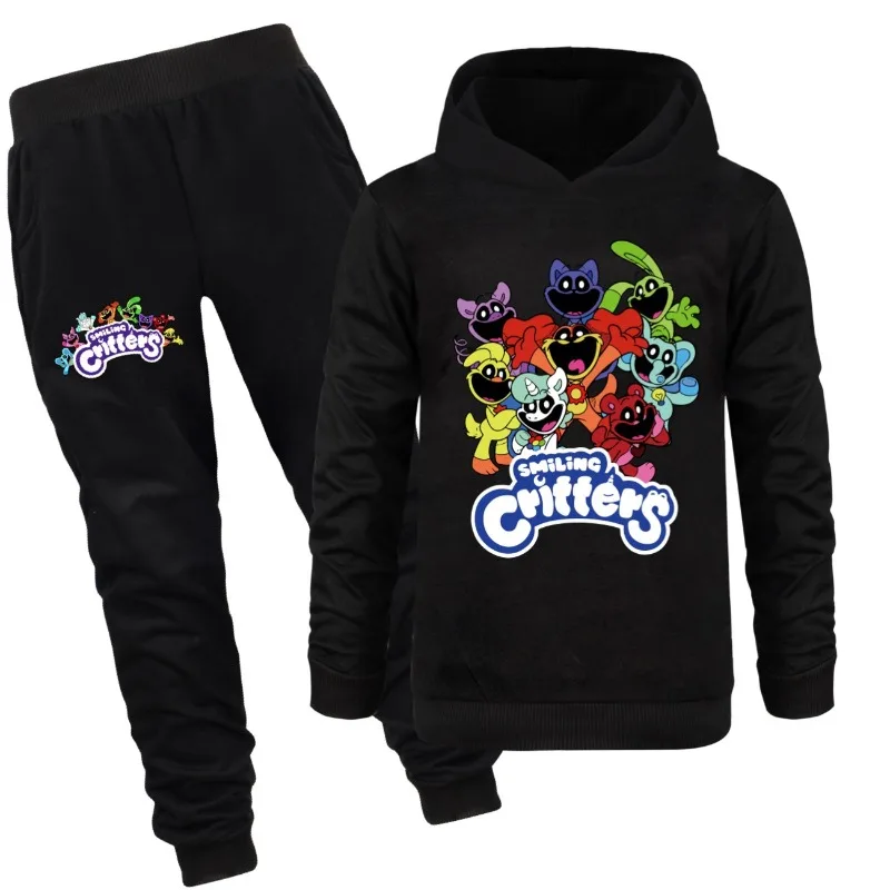 Niños bollos sonrientes Catnap niño niña sudaderas con capucha pantalones traje dibujos animados bollos sonrientes Dogday estampado ropa para niños sudaderas