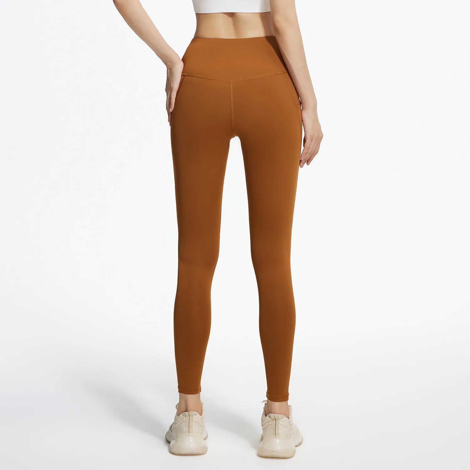 Yoga-Hose für Damen, 2025, pfirsichfarben, Hip-Lift, hohe Taille, Gym-Leggings mit Tasche, Laufen, Fitness, Sporthose, Workout, Sportbekleidung, Kleidung