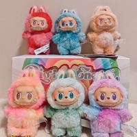 High Quality Macaron For Labubu V3 The Monsters Big Into Energy Series Blind Box Vinyl Plush Doll Pendant Gradient Color Gift