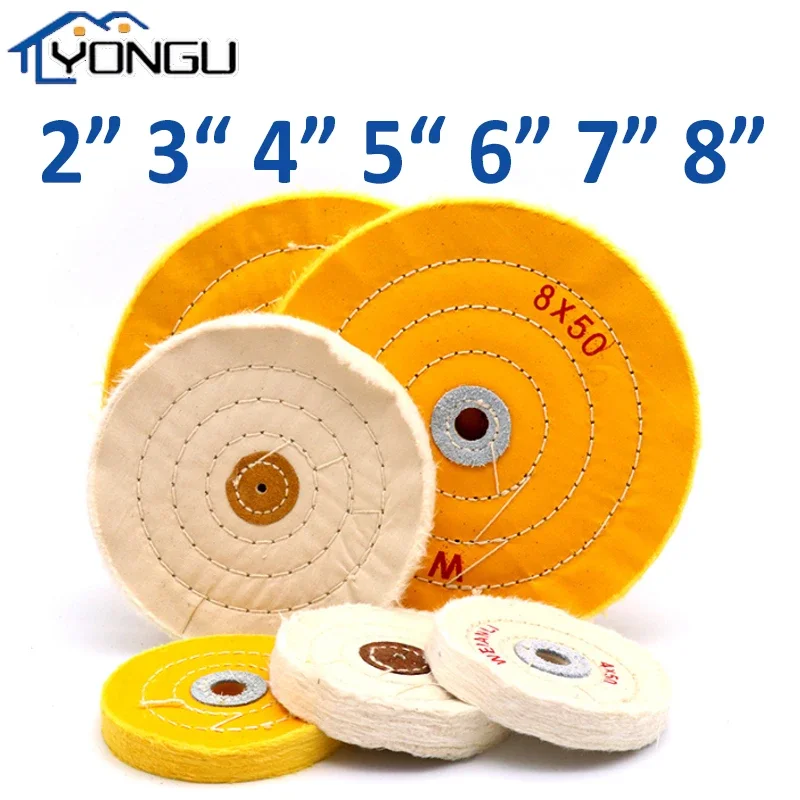 2-8 Inchs Polishing Wheel Cloth Buffing Wheel Jewelry Metal Glass Woodworking Accessories Gold Silver Mirror Polish Pad