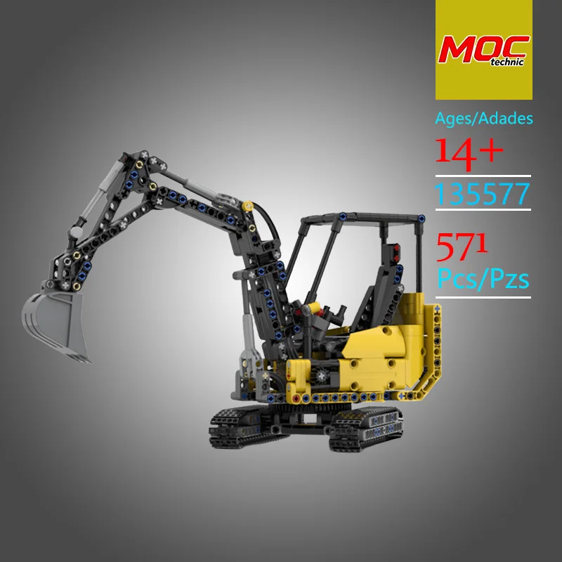NEW Design MOC Compact Excavator  Technic Model - Trendy Educational Toy - Stress-Relief Toy -  Top Choice Holiday Gifts