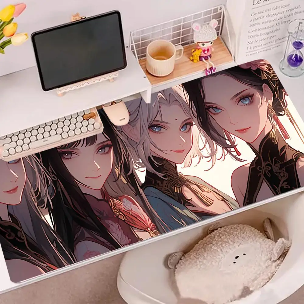 لوحة ماوس كبيرة لوحة ماوس للألعاب ملحقات سطح المكتب مناسبة جدًا للاعبين واستخدام مكتب التجميل