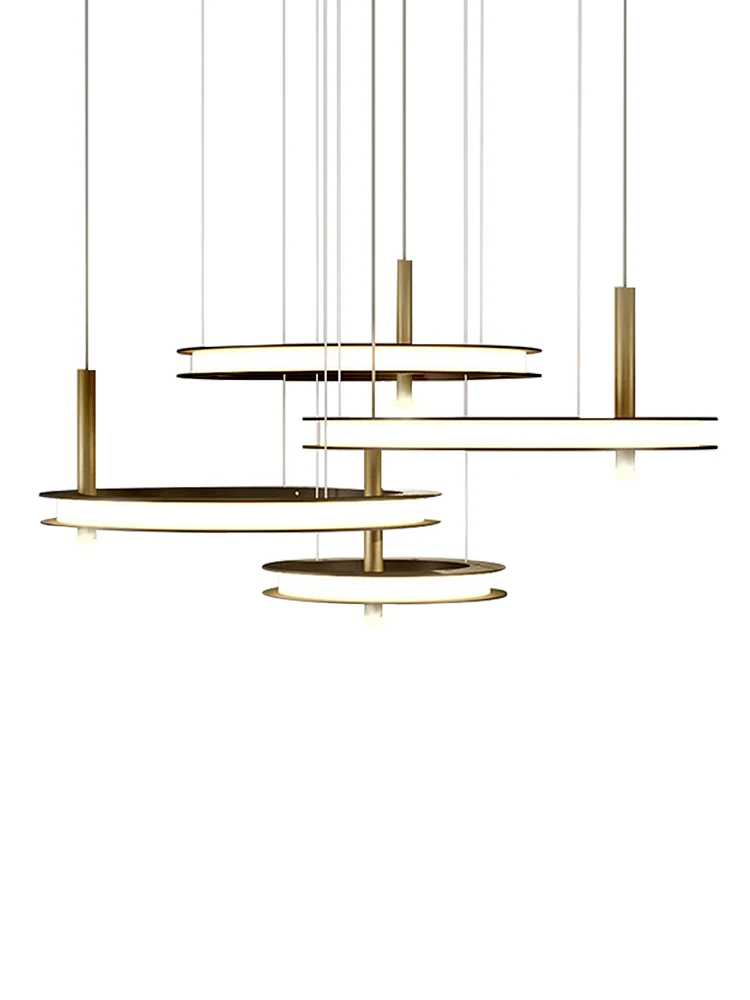 LED Soft Glowing Ring Ceiling Chandelier Modern Minimalism Designer Round Pendant Lights Home Decor Lighting Fixture for Foyer