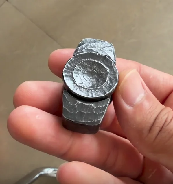 Used EDC Steel Stone Wash Two Fat fidget spinner metal decompression toy