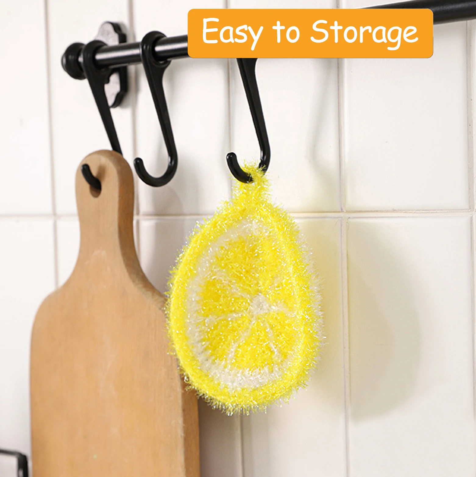 3PC Set Lemon-shaped Woven Dishwashing Cloth, Kitchen Cleaning Rag, Non-stick Oil, Non-damaging Pot Rag, Kitchen Cleaning Towel