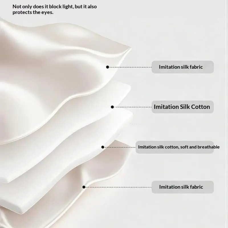 Doppelseitige Schlafmaske aus Seide mit verstellbarem Riemen, lichtblockierend, atmungsaktiv, Reise-Schlafmaske, schützende Sicherheitsbrille – Detail 5