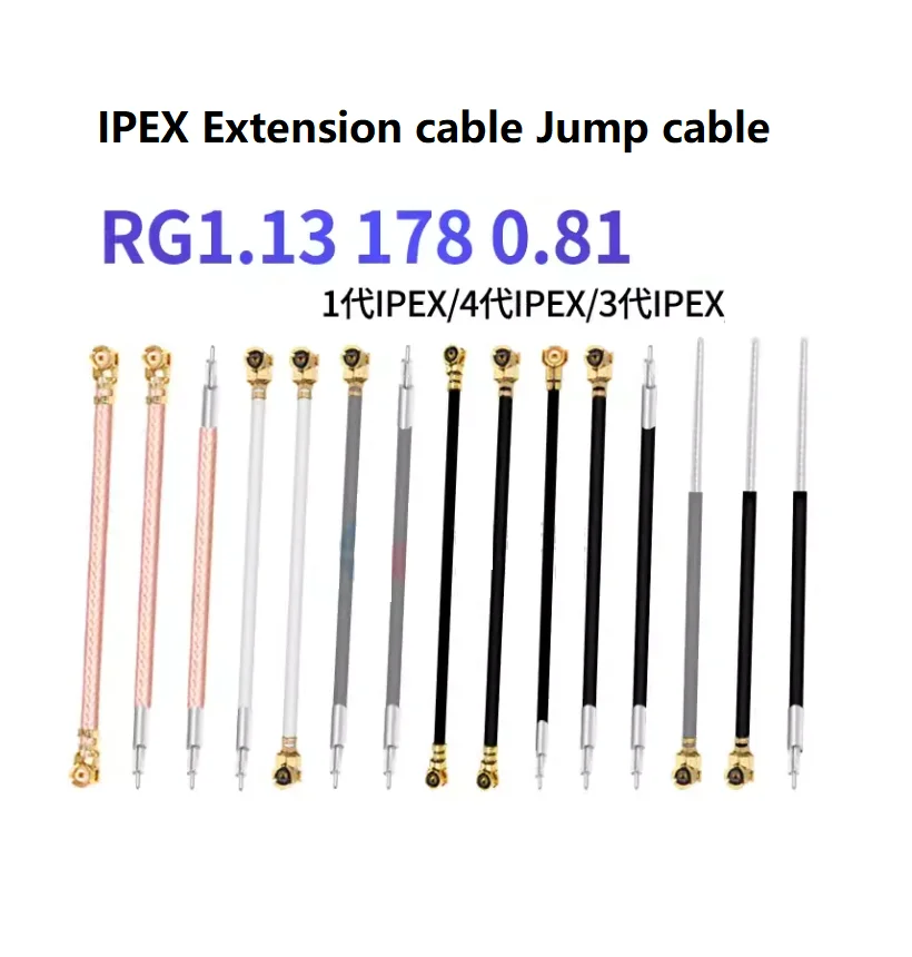 IPEX Pigtail Extensão Jumper, Fêmea para Fêmea, U.fl, IPEX1, MHF4, IPEX4, IPX para IPEX IPEX4, RG1.13, 5-30cm, 2pcs