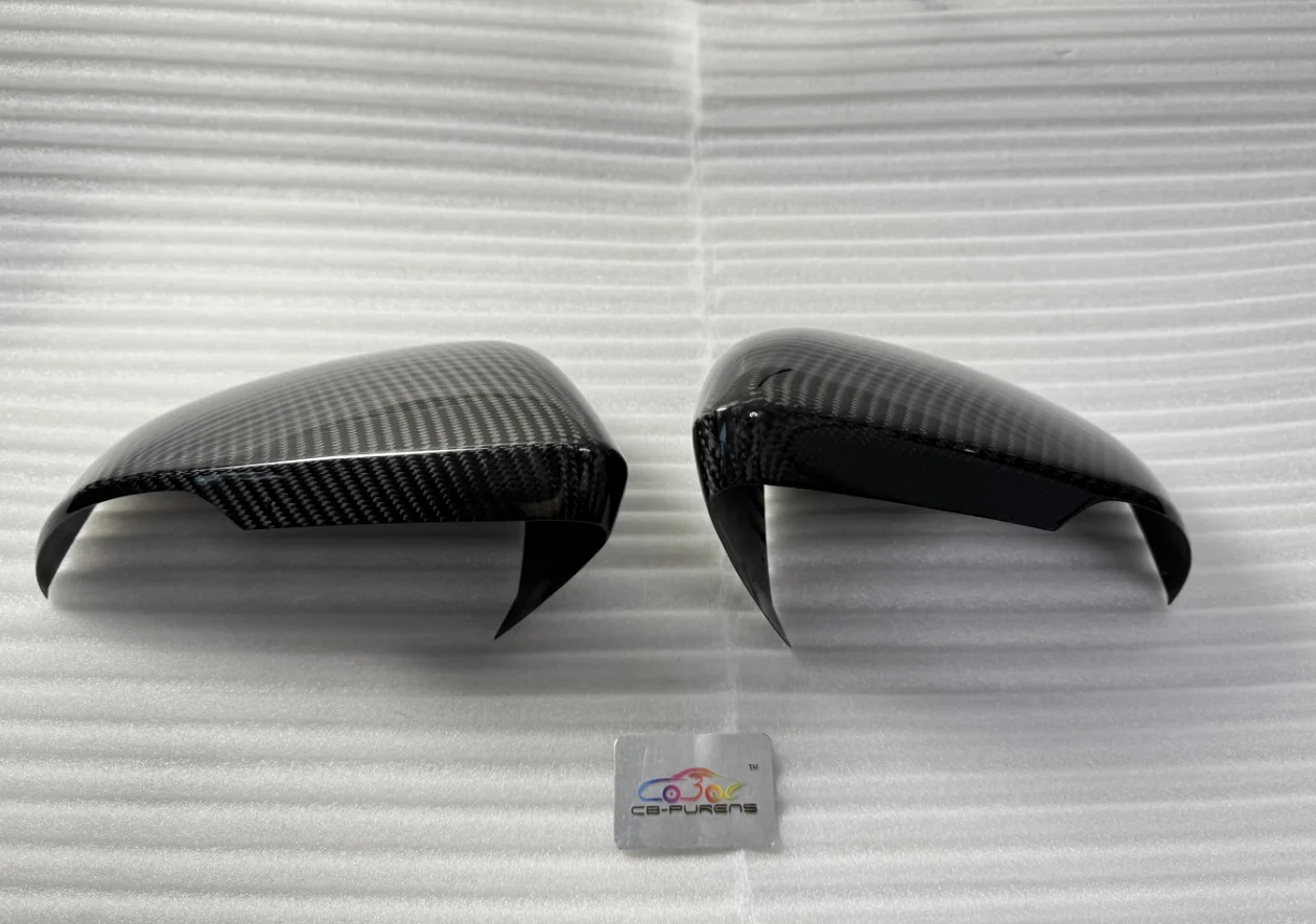 For Ford Mustang 2015-2022 European Version Add On Type Real Dry Carbon Fiber Rear View Mirror Cover Body Side Caps