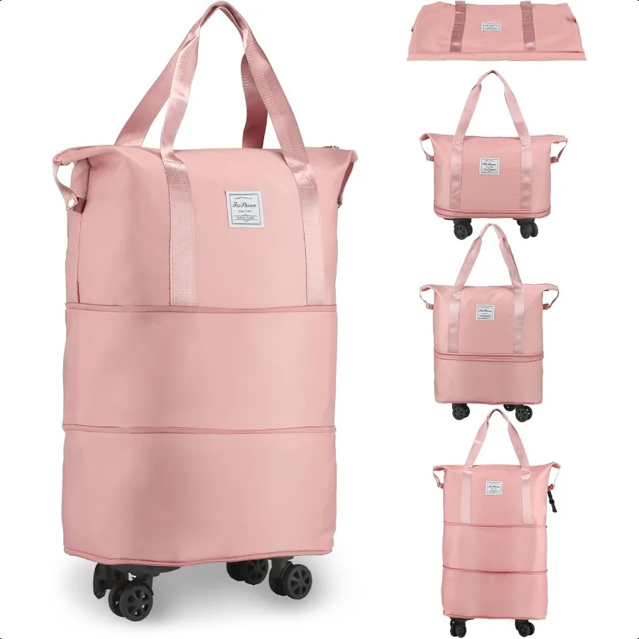 

Rolling Duffle Bag with Wheels Expandable Foldable Duffle Bag for Travel Rolling Under Seat Lage Carry on Duffel Bags Wheeled T