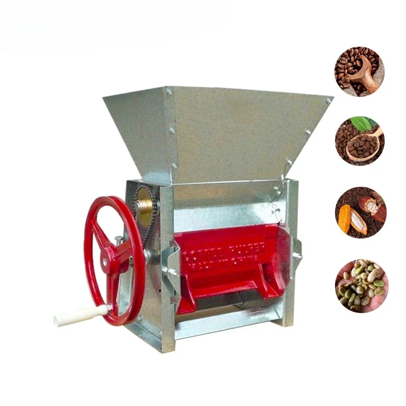 Hand Operation Coffee Bean Pulping Shelling Peeling Machine Wet Fresh Coffee Bean Shucking Skin Pulper Huller Machine