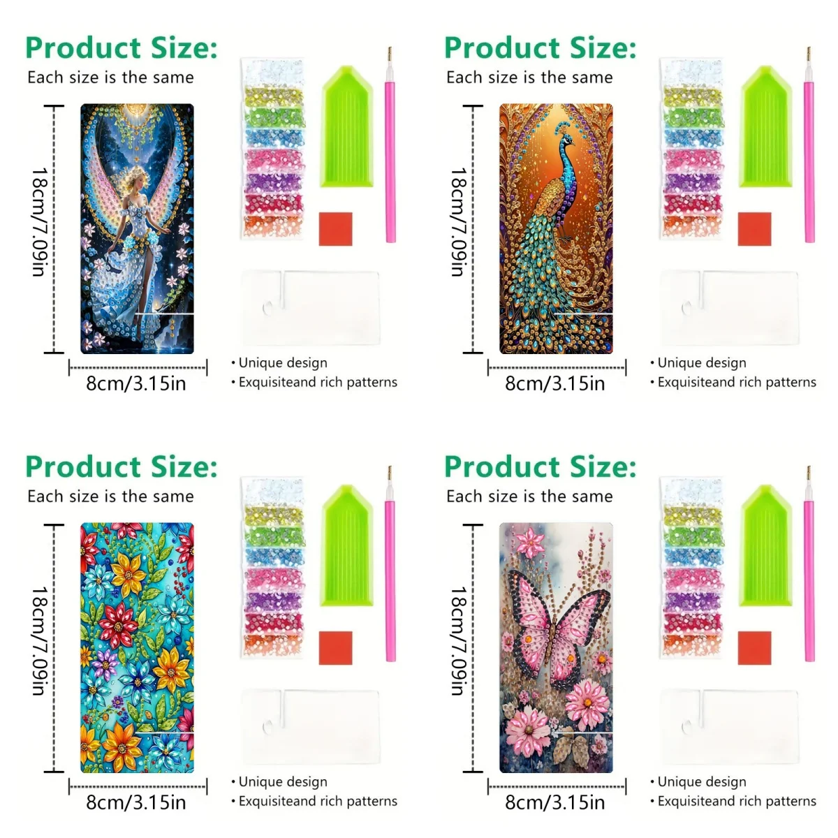 1 Set of DIY Animal/Figure/Flower/Diamond Painting Phone Stand Kit, Diamond Art Phone Stand and Mirror Craft Kit for Beginners