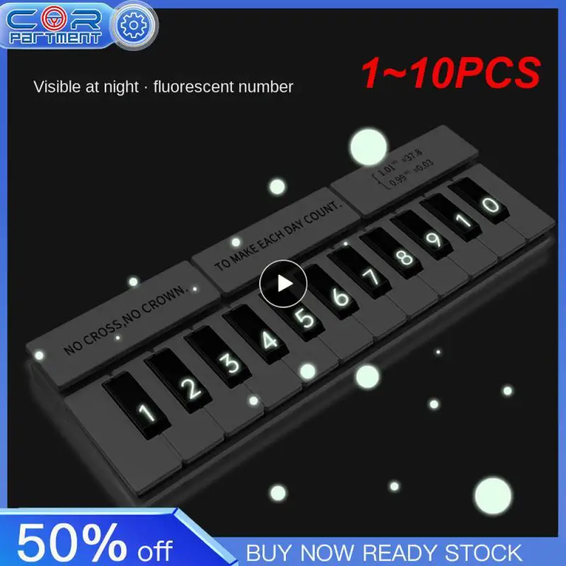 1~10PCS Car Piano Temporary Parking Card Noctilucent Elegant Air Purification License StopSign Parking Telephone Number Plate