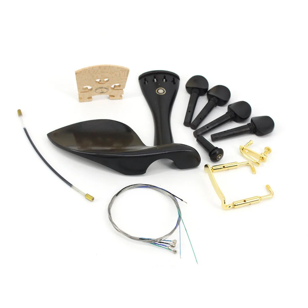 Direct sales violin pattern white billet violin work in progress with ebony accessories