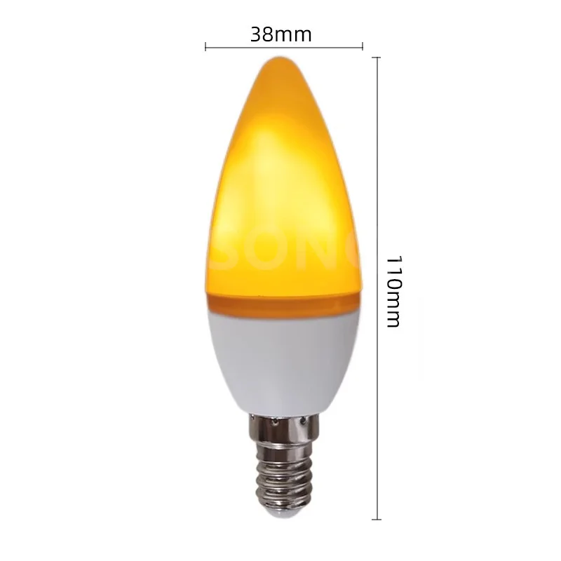 E14 Led Simulated Flame Bulbs 7W 9W E27 85-265V 220V Corn Lamp Flickering LED candle Light Dynamic Flame Effect for Home Light