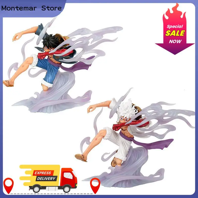 Luffy Anime One Piece Figur Ruffy Gear 5, Actionfiguren, Anime One Piece Statue Monkey D. Ruffy PVC-Modell, Spielzeug, Geschenk für Freundin