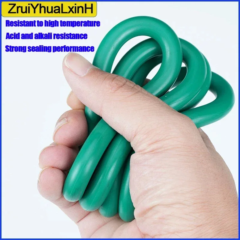 Gasket O-ring hijau diameter luar 6-300 mm ketebalan dinding 2,5 mm tahan minyak asam dan alkali tahan suhu tinggi