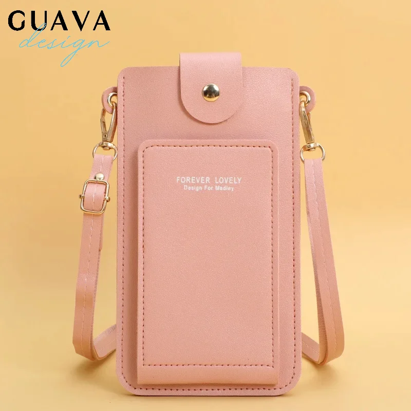 

Women Bags Soft Leather Wallets Touch Screen Cell Phone Purse Crossbody Shoulder Strap Handbag for Female Women's Bags