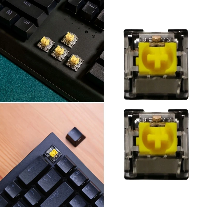 2Pcs Yellow RGB Axis Switches for Razer Blackwidow V3 Pro