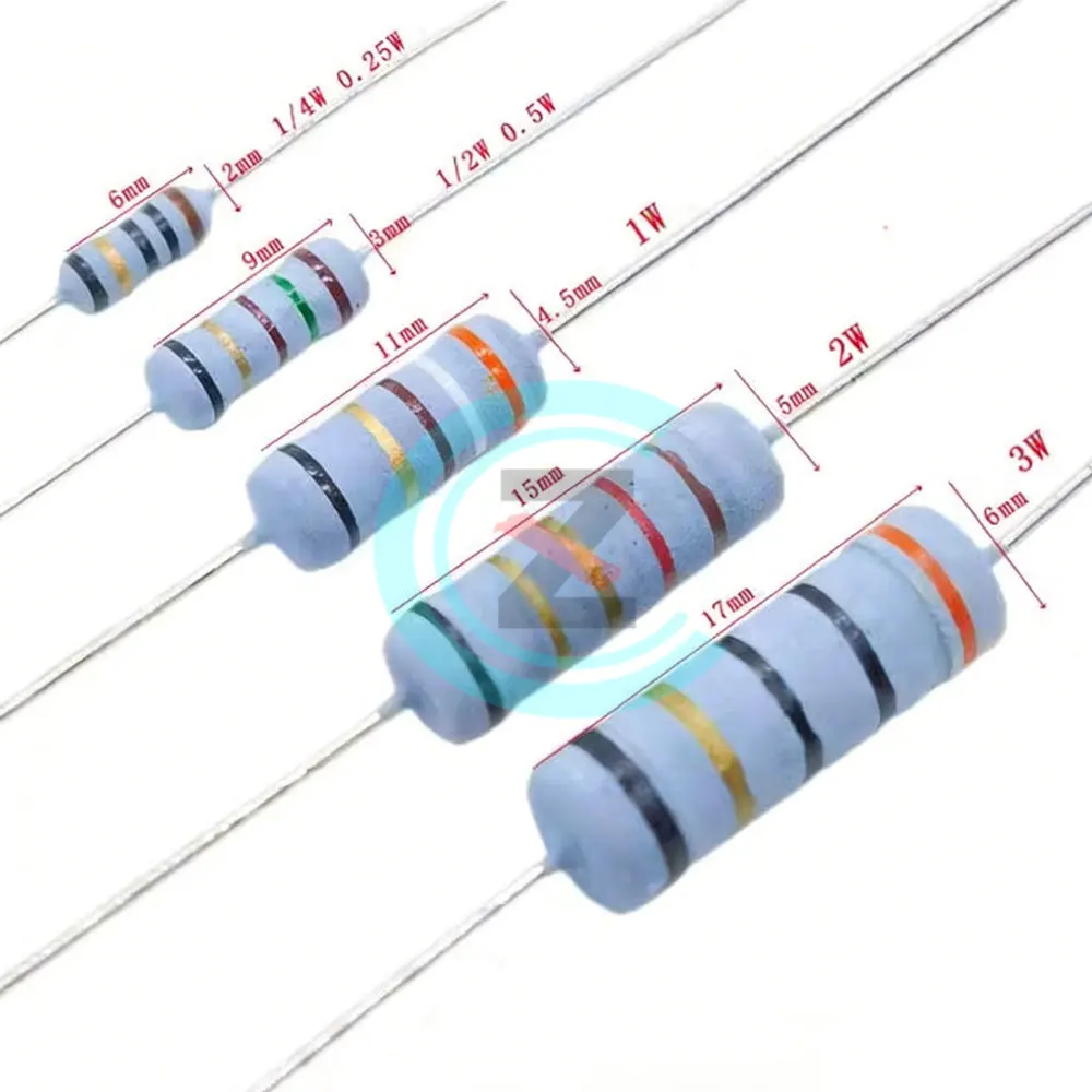 1/4W 1/2W 1W 2W 3W 0.25W 5% Wire Wound Resistor Fuse Winding Resistance 0.1R 0.22 0.33 0.47 0.51 10 22 33 47 51 220 330 470 510R