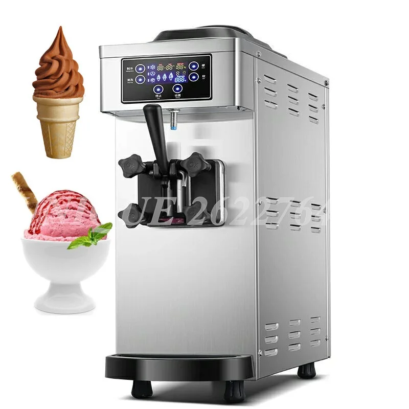 

Portable Commercial Ice Cream Machine Single Head Sundae Soft Ice Cream Maker Countertop Cone Making Machine