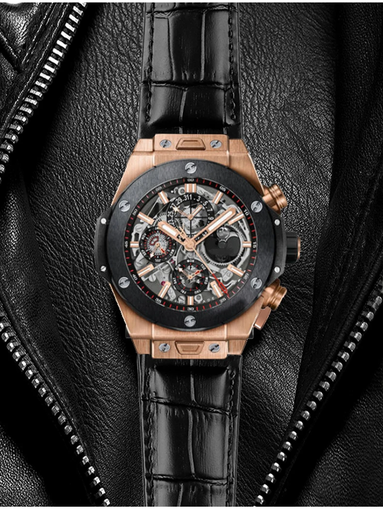 Imagem -04 - Liberação Rápida Pulseira Couro Genuíno Pulseira para Hublot Grande Estrondo 411 Série Cinta 27 mm Relógio Preto Cinto de Alta Qualidade