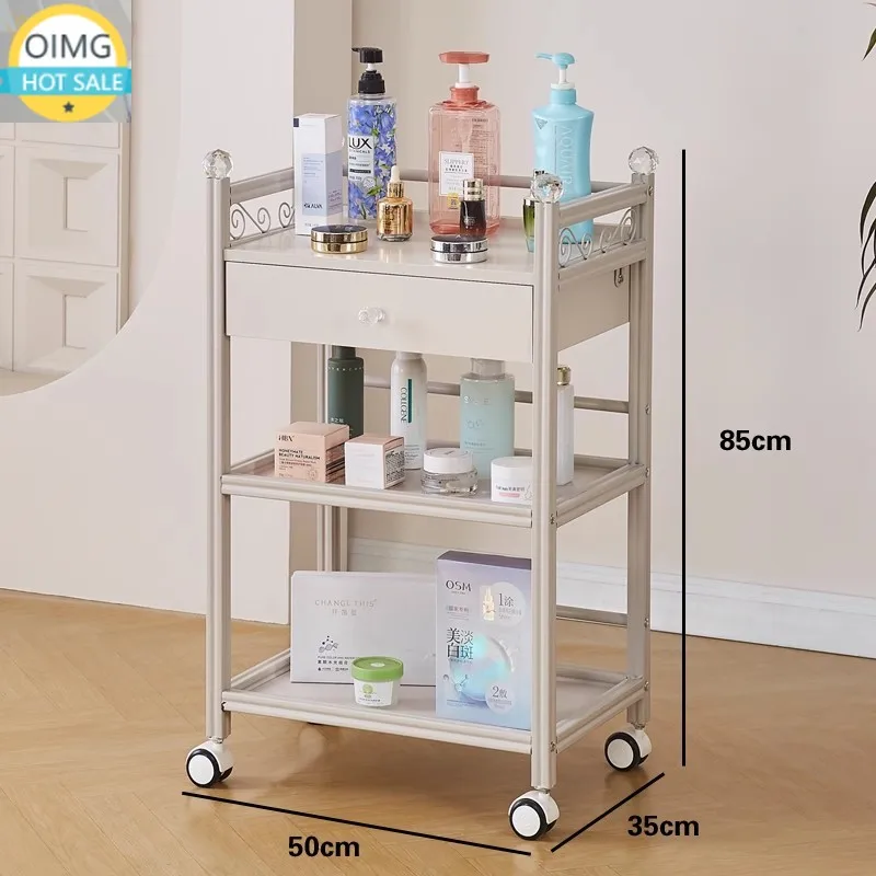 Modern Storage Trolley Cart Tool Organizer Aesthetic Moving Salon Trolley Delicacy Quality Carritos Organizadore Salon Furniture