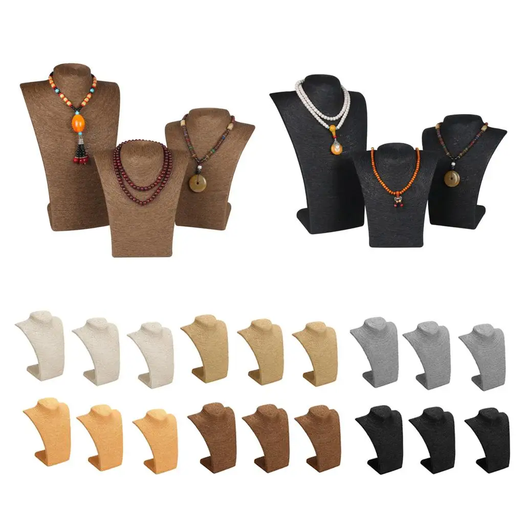 Necklace Pendant Display Bust Mannequin Jewelry Display Stand Holder Portable necklace jewelry display base Hot Sale S M L Size