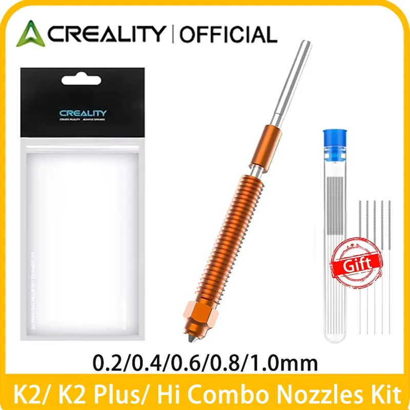 

Creality K2 Plus Nozzle Kit,Unicorn Quick-Swap Officilal K2 Nozzle Kit,Copper Alloy and Hardened Steel Nozzle Suitable for Hi Co