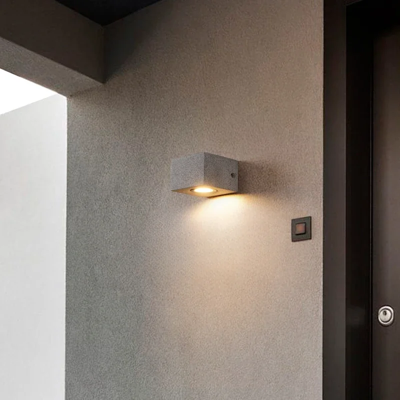 Concrete micro-cement terrazzo wall lamp industrial wind waterproof lamp