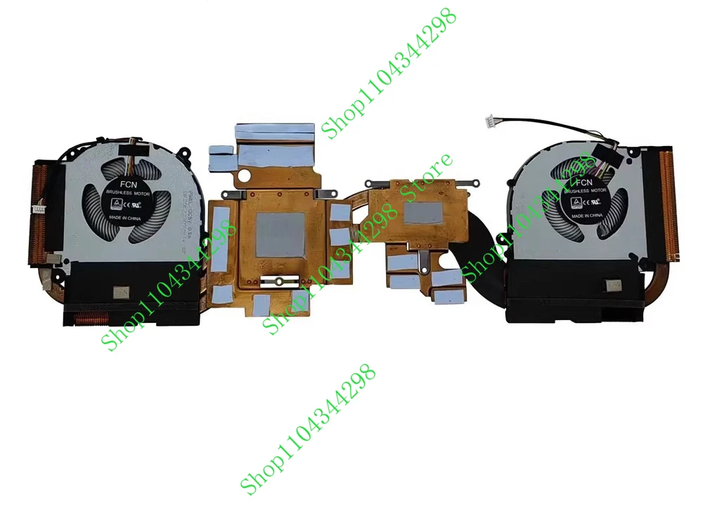 DB 새로운 노트북 CPU + GPU 라디에이터 (클로버 PC50HP 6-31-PC5H3-101 FMKL FMKK DFS5K223052834 DFS5K22305283R DC5V 0.5A 용 팬 세트 포함)