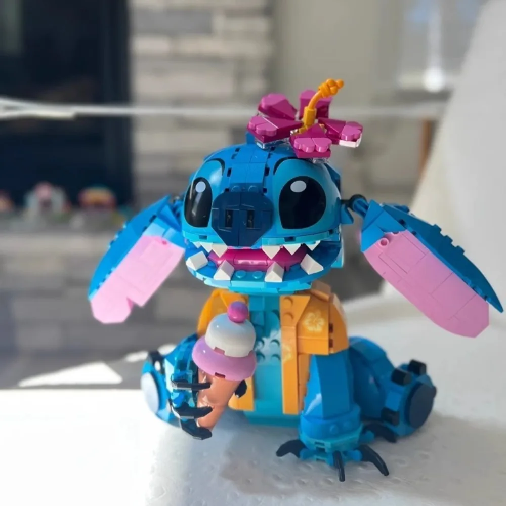Disney Stich Bausteine Cartoon Nette Kinder Puzzle Montage Spielzeug Ohr Mobilität Mädchen Junge Geburtstag Weihnachten Geschenk Spielzeug