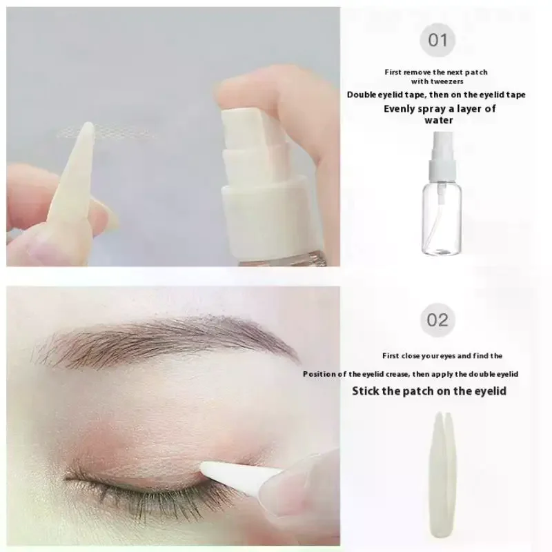 360Pcs/Roll Skin Tone Invisible Tapes Double Stickers Eye Makeup Supplies For Hooded Eyes Lifter Strips Traceless Tape Adhesive