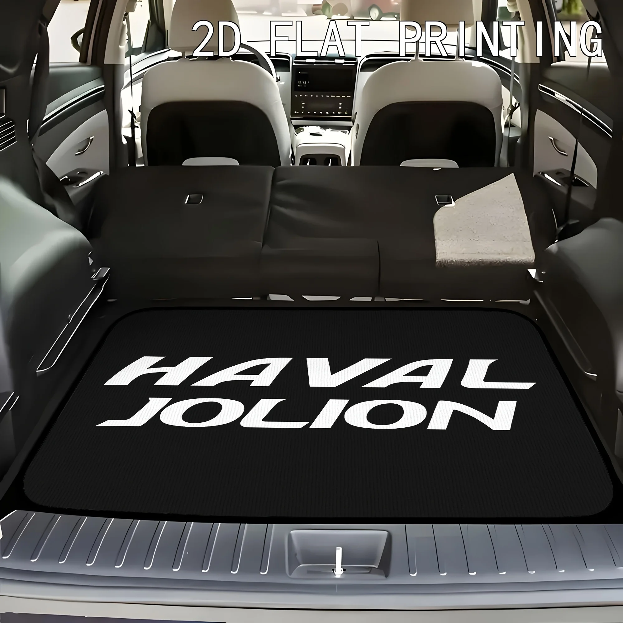 1pc Crystal Velvet Yutong Jolion Car Trunk Mat With Letter Logo Pattern Print | Suitable For SUVs, Trucks, And Sedans | Keeps Ve