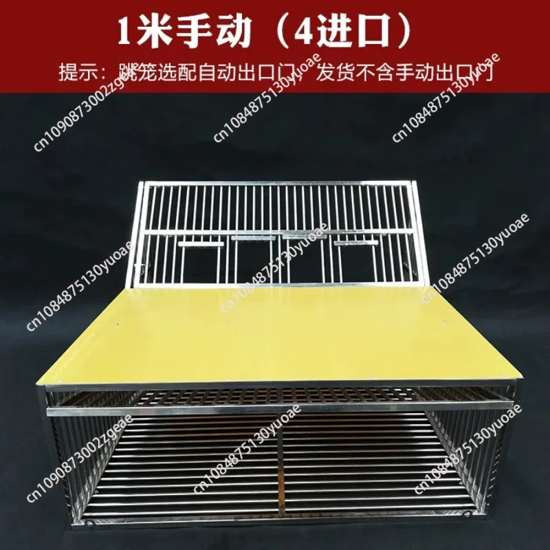 Foldable Metal Cage Fancy for Birds Jumping Parrots Pigeons Stainless Steel Transporting Folding Birdcage