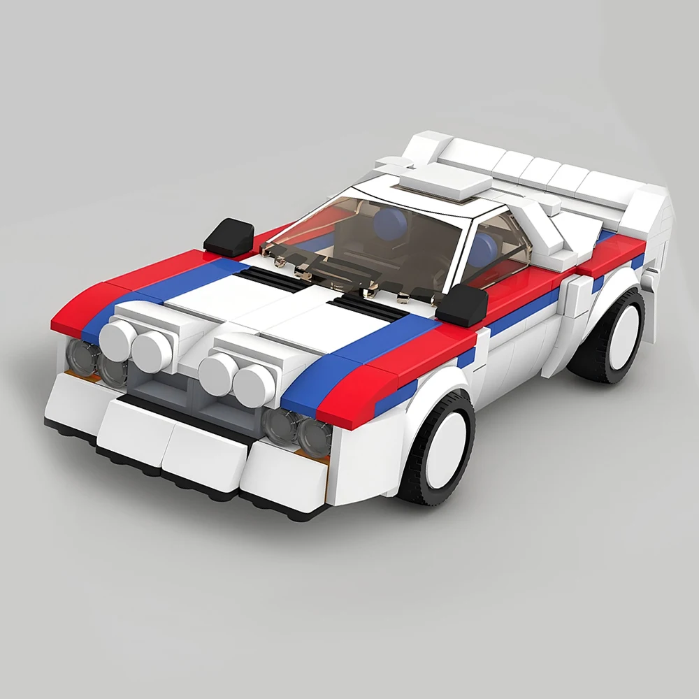 384PCS MOC Lancia Rally 037 Martini Racing - 1983 Monte Carlo Rally Champion Building Blocks DIY Toy Bricks New Year Holiday Gif