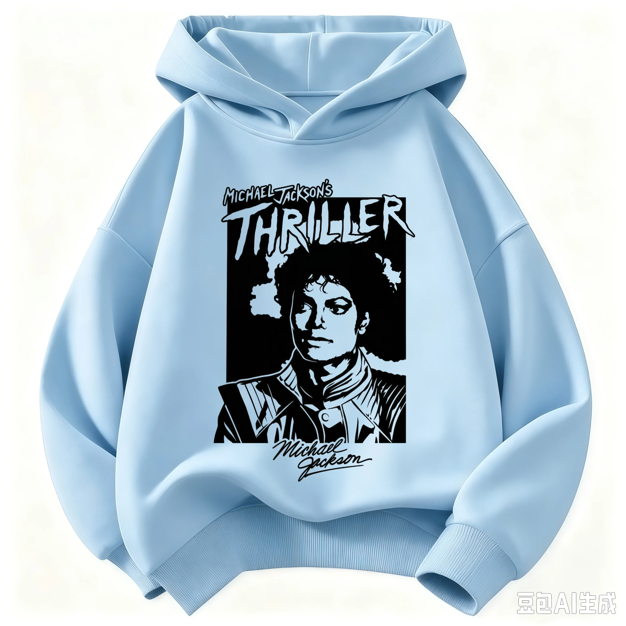 Kinder-Hoodie, Michael Jackson King of Pop Forever Print, Sweatshirt für Jungen und Mädchen, langärmelig, Kapuzenpullover, Pop-Musik-Fan, Streetwear – Detail 4