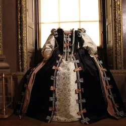 Tudor Elizabethan Queen Costume Historical Royal Court Noble Marie Antoinette Ball Gown Gorgeous Luxury Robe la Francaise Dress