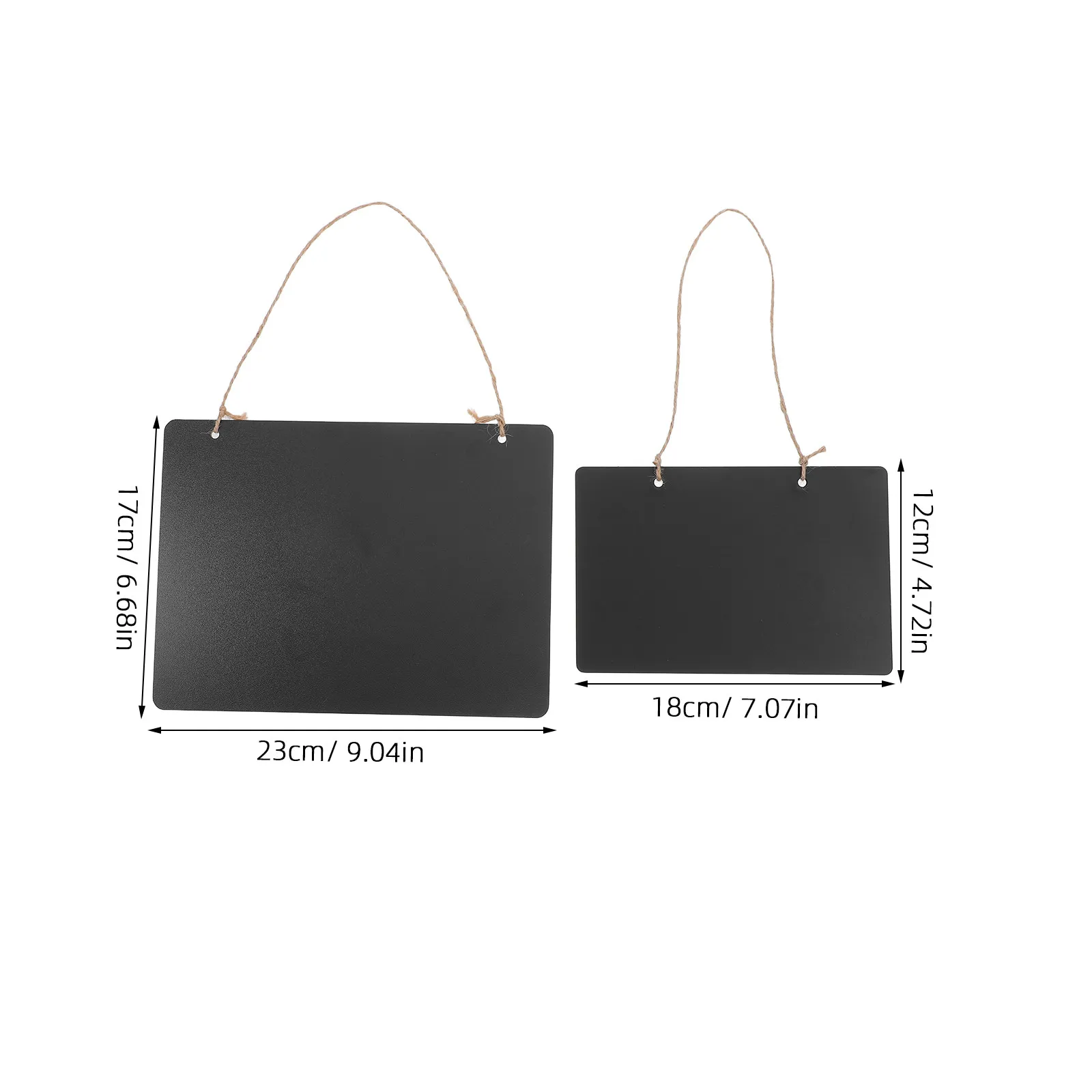 4Pcs Hanging Message Board Double Sided Erasable Chalkboard Sign Vintage Wood for Wedding Kitchen Home Party Office Cafe Display