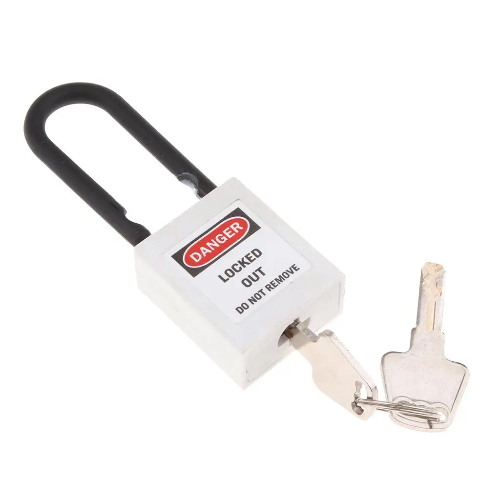 Keyed Padlock PVC Stainless Steel Padlock Lockout Tagout Safety Lock for Industrial Workplace Security