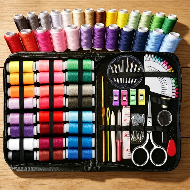 Sewing Kits DIY Multi-function Sewing Box Set for Hand Quilting Stitching Embroidery Thread Sewing Accessories Sewing Kits
