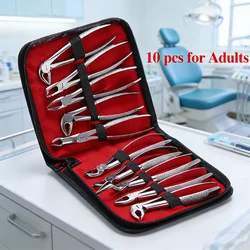 10pcs/set Stainless Steel Dental Extraction Forceps Pliers kit for Adult, 7pcs/set Surgical Teeth Extraction Forcep for Children