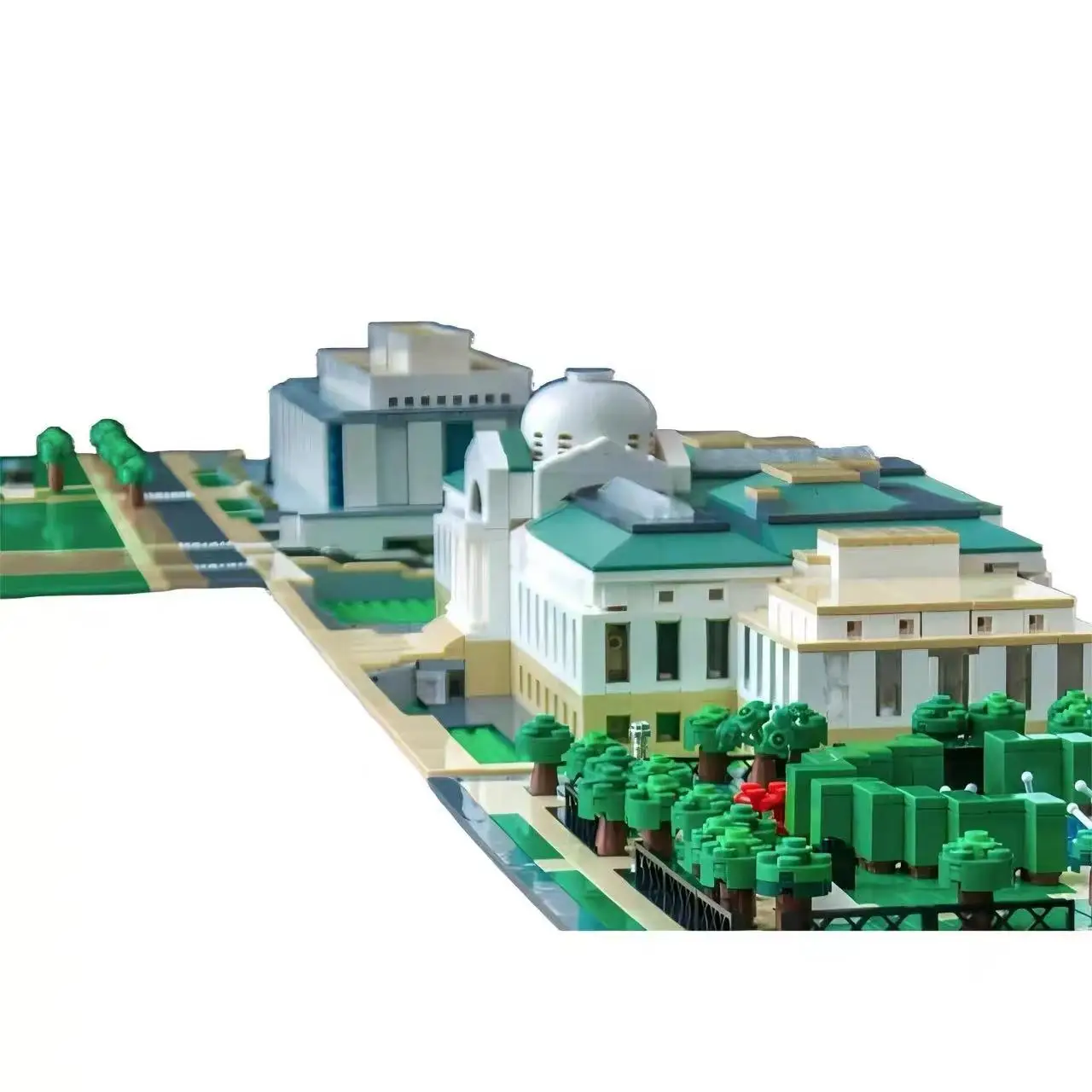 MOC الوطنية مول المرحلة 1 اللبنات مجموعة العمارة تاون ساحة الصرح منزل الطوب لتقوم بها بنفسك لعب للأطفال هدايا عيد ميلاد