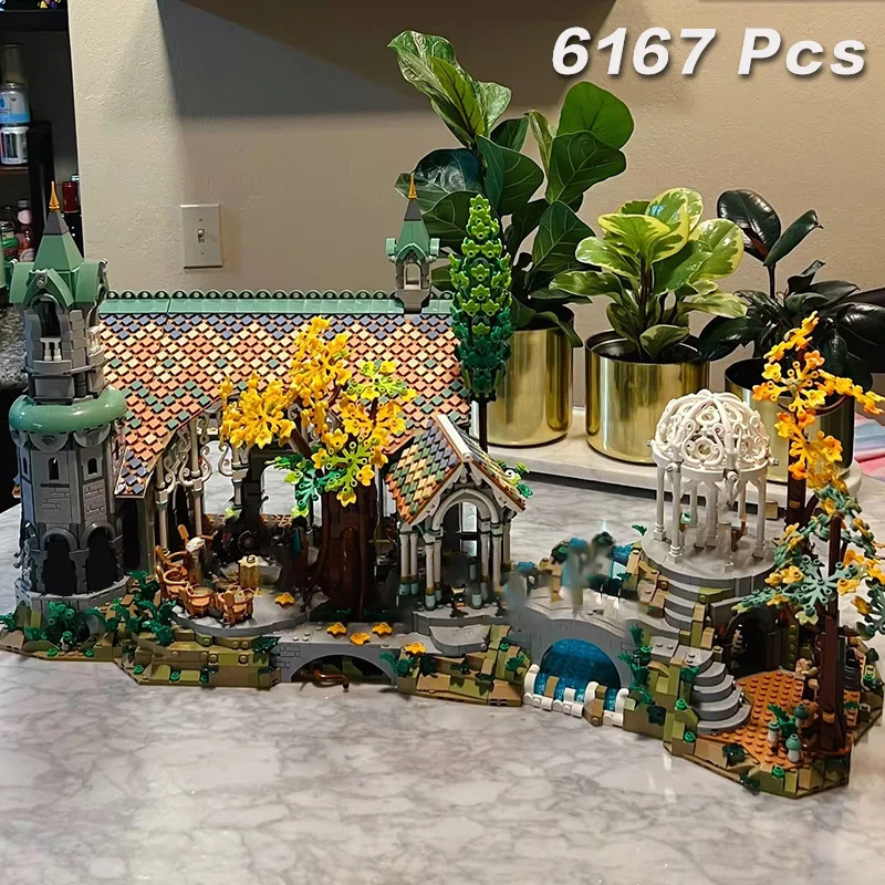 In Stock 6167pcs Film Series of The Rings Street View Home Decoration Model Compatible 10316 Style for Kids Christmas Gifts