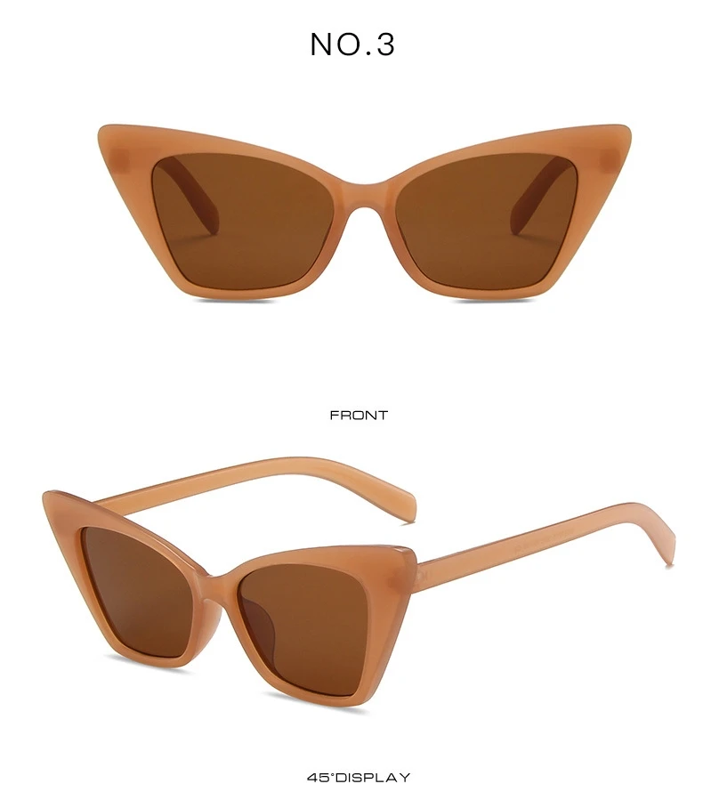 Klassische Vintage Sexy Cat Eye Sonnenbrille Frauen Marke Designer Retro Übergroßen Cateye Weibliche Sonnenbrille UV400 – Detail 11