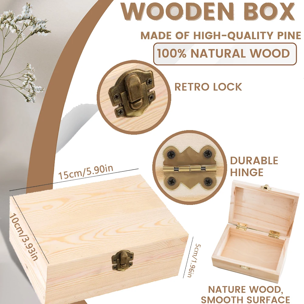 Caja de memoria personalizada para bebé, caja de madera de animales del bosque, regalo de ducha para recién nacido, statos de nacimiento para bebés