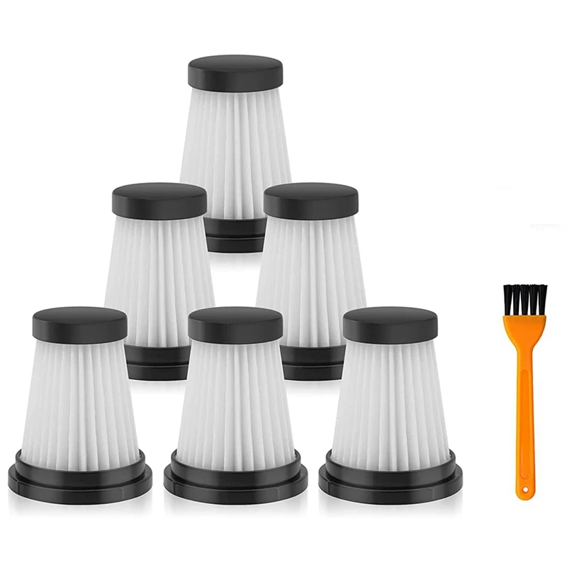 فلاتر هيبا لـ MOOSOO K12 K12 PRO K13 ، مكنسة كهربائية لاسلكية محمولة باليد ، ملحقات قابلة للغسل ، شاشة شفط ، 6 حتي